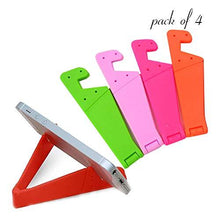 Load image into Gallery viewer, 288 Universal Phone Stand Foldable V Shape Mobile Mount Stand Holder Bracket (Random Color) (Pack of 4)