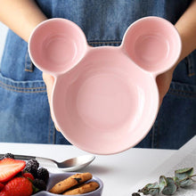 Load image into Gallery viewer, 863 Unbreakable Mickey Shaped Kids/Snack Serving Sectioned Plates (Assorted Colors) (Pack of 1)
