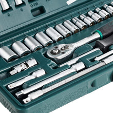 Load image into Gallery viewer, 452 -46pcsMetal 1/4" Socket Set (Black, 46pcs)