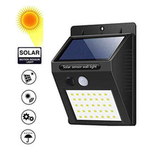 Load image into Gallery viewer, 213 Solar Security LED Night Light for Home Outdoor/Garden Wall (Black) (20-LED Lights)