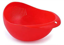 Load image into Gallery viewer, 081A Multi-Function with Integrated Colander Mixing Bowl Washing Rice, Vegetable and Fruits Drainer Bowl-Size: 21x17x8.5cm