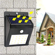 Load image into Gallery viewer, 213 Solar Security LED Night Light for Home Outdoor/Garden Wall (Black) (20-LED Lights)