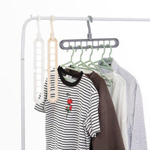 Load image into Gallery viewer, 238 9 Hole Plastic Hanger Hanging hook Indoor Wardrobe Clothes Organization Storage Balcony Windowsill Suit Racks