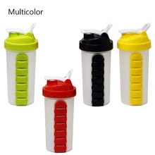 Load image into Gallery viewer, 346 Pill Box Organizer Weekly Seven Compartments with Drinking Bottle (600ml)