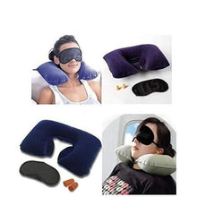 Load image into Gallery viewer, 505 -3-in-1 Air Travel Kit with Pillow, Ear Buds & Eye Mask