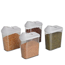 Load image into Gallery viewer, 096 Plastic Easy Flow Storage Jar with Lid (750ml, Set of 6)