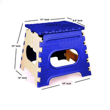 Load image into Gallery viewer, 2009_12 Inch Plastic Folding Step Stool for Kids and Adults with Handle (Multicolor)