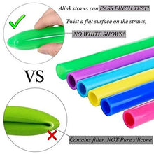 Load image into Gallery viewer, Your Brand Food Grade Silicone Straws(4pc) & Straw Cleaning Brush(1pc)