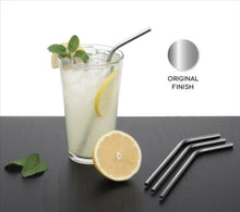 Load image into Gallery viewer, Your Brand Food Grade Silicone Straws(4pc), Stainless Steel Straws(4pc) & Straw Cleaning Brush(2pc)