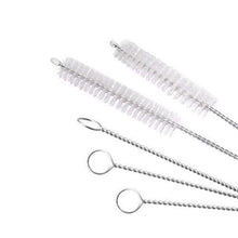 Load image into Gallery viewer, 581 Stainless Steel Straws & Brush (4 Bent straws, 1 Brush) -5pcs