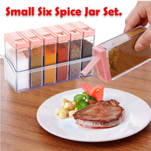 Load image into Gallery viewer, 122 Plastic Spice Jars (6 pcs, 14x22x8cm, Multicolour)