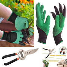 Load image into Gallery viewer, DeoDap Gardening Tools - Flover Cutter & Garden Tool Wooden Handle (3pcs-Hand Cultivator, Small Trowel, Garden Fork)