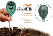 Load image into Gallery viewer, 473 Soil Tester 3-in-1 Plant Moisture Sensor (Green)