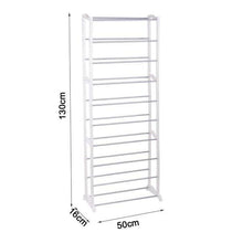 Load image into Gallery viewer, 210 Stackable Shoe Rack Storage Shelves (10 Tier)