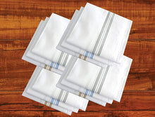 Load image into Gallery viewer, 595 Men's Cotton Handkerchief (White, 12 pcs)