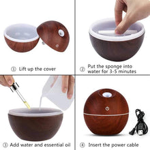 Load image into Gallery viewer, 366 Wood Grain Humidifier Ultrasonic Air Humidifier