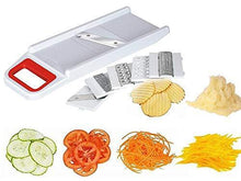 Load image into Gallery viewer, Your Brand Plastic Kitchen Chopper Non Electric Cutter Mixer with 6 Pieces Slicing Blades, Multicolour, Medium
