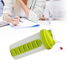 Load image into Gallery viewer, 346 Pill Box Organizer Weekly Seven Compartments with Drinking Bottle (600ml)
