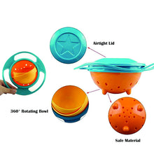 Load image into Gallery viewer, 0617 Portable Non Spill Feeding Toddler Gyro Bowl 360 Degree Rotating Dish
