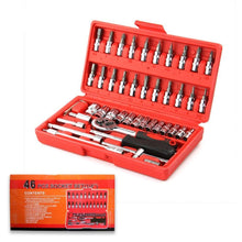 Load image into Gallery viewer, 422 Socket 1/4 Inch Combination Repair Tool Kit (Red, 46 pcs)
