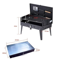 Load image into Gallery viewer, 125 Stainless Steel Briefcase Style Barbecue Grill Toaster (Medium, Black)
