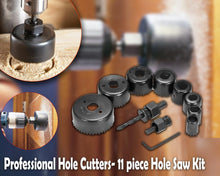 Load image into Gallery viewer, 428 Wood Hole Saw Cutting Set (11 pcs, 19-64mm, Multicolour)
