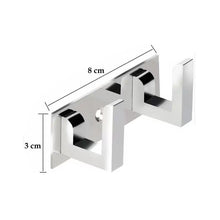 Load image into Gallery viewer, 472_2 Pin  Cloth Hanger Bathroom Wall Door Hooks For Hanging keys,Clothes Holder Hook Rail  (Pack of 3)
