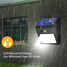 Load image into Gallery viewer, 213 Solar Security LED Night Light for Home Outdoor/Garden Wall (Black) (20-LED Lights)
