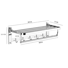 Load image into Gallery viewer, 314 Bathroom Accessories Stainless Steel Folding Towel Rack
