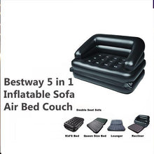 Load image into Gallery viewer, 867 -5 in 1 Inflatable Three Seater Air Sofa Cum Bed with Free Electric Air Pump
