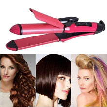Load image into Gallery viewer, 385 2 in 1 Hair Straightener and Curler Machine For Women | Curl &amp; Straight Hair Iron
