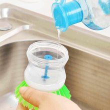 Load image into Gallery viewer, 159 Plastic Wash Basin Brush Cleaner with Liquid Soap Dispenser (Multicolour)
