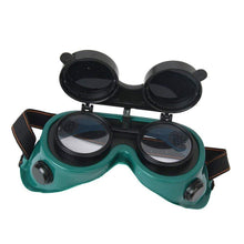 Load image into Gallery viewer, Your Brand Dark Poly-carbonated Lens Welding Goggles and Heat Resistant Welding Work Gloves
