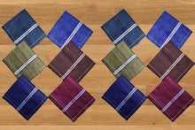 Load image into Gallery viewer, 594 Men's Cotton Handkerchief (Multicolor, 12 pcs)
